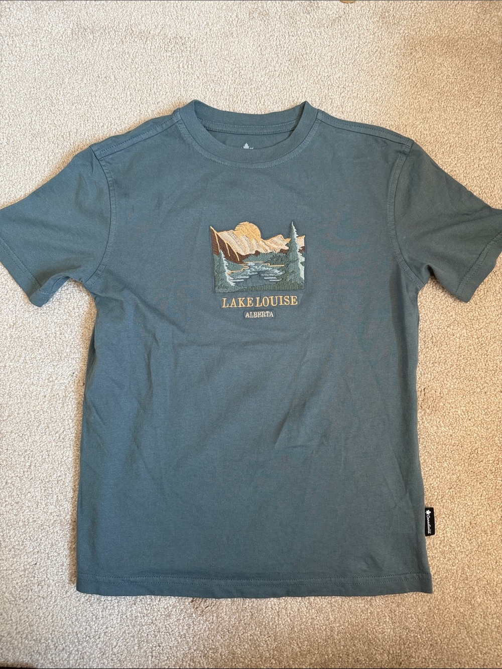Lake Louise Alberta Graphic Tee - Slate Green